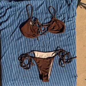 One one brown bikini